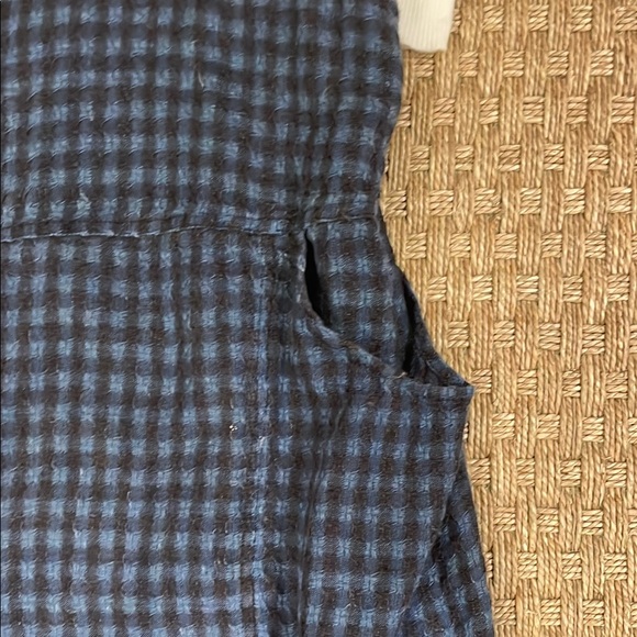 Flax brand Vintage Blue Checkered Jumpsuit (top not included). Large - Picture 4 of 7
